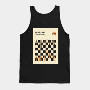 The Ruy Lopez Chess Opening in a vintage book cover poster style. Tank Top